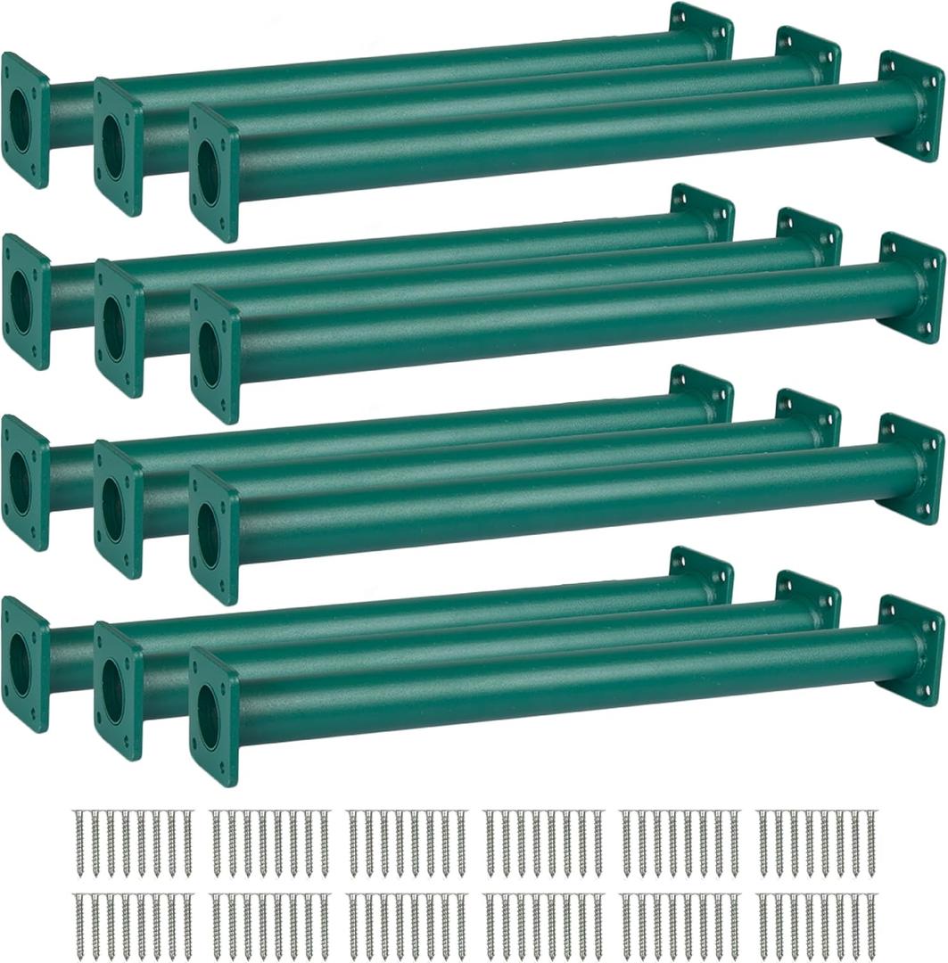 Barcaloo Swing Set Hardware 12 Pack Set Outdoor Monkey Bars for Backyard -16.5 inch Green Powder Coated Monkey Bar for Kids Indoor or Outdoor Playset Attachments