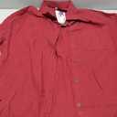 CUNLIN Women's Button Down Shirts Long Sleeve Cotton Summer Beach Wear for Women with Pocket (Medium, 50086_burgundy)