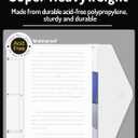 Forvencer Binder Pocket, 36 Pack Super Heavyweight Poly Binder Pocket with Tight Closure, Binder Folders Side Loading, 3 Ring Binder Pocket, Binder Dividers with Pockets, Letter Size, Clear
