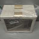 SONGMICS GISELLA Collection - Jewelry Box Organizer, 3-Layer Jewelry Storage with 2 Drawers, Shiny Metal Hardware, Glass Lid, Modern, 8 x 9.1 x 5.3 Inches, Cloud White and Gold Color UJBC239WT