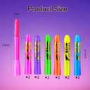 12 PCS Glow Face Body Paint, Glow In The Dark Under UV Black Light Sticks Makeup Neon Face Painting Kits for Adult Halloween Festival Accessory Glow Party Supplies