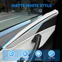 Front & Rear Door Panel Trim Cover Compatible with Tes-la Model Y 2025 2026 Refreshed Juniper, [Matte White] Door Inner Armrest Panel Cover Decorative Accessories, 4 PCS