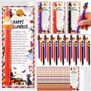 Yexiya 24 Sets Halloween Ballpoint Pens Bulk Halloween Appreciation Gifts for Coworker Pumpkin Candy Eyeball Ballpoint Pens with Bookmarks for Party Favors School Rewards Gift Exchange Office