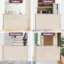 Retractable Baby Gate for Stairs, 55" Wide Mesh Dog Gate Indoor, 34" Tall Child Gate for Doorways, Hallways, Deck, Indoor Outdoor Pet Baby Safety Essentials for Home, Beige