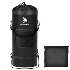 Obcursco Boat Trash Can,100% Leakproof 900D Portable Garbage Bag Pontoon Fishing Boat Accessories Marine RV or Camping 9-12 Gallon Capacity