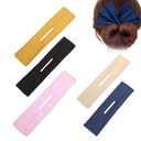 5 Pieces Hair Bun Maker,Bun Makers for Women's Hair Twist Hair Clips Lazy Hair Curler Bun Maker,Messy Bun Maker for Women's Long Thick or Thin Hair (Ginger Yellow,Black,Beige,Pink,Navy Blue)