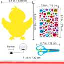 Winlyn 24 Sets Easter Decorations DIY 3D Chick Hatching from Egg Ornaments Easter Craft Kits Foam Easter Stickers Pom-poms Googly Eyes for Kids Party Favors Spring Classroom Activity Art Project