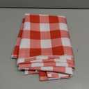 Waterproof Plaid Tablecloth Fabric - Oblong 52x70 Inch Classic Buffalo Tartan Table Cloth for Indoor/Outdoor Use - Washable Tabletop Cover for Dinner, BBQs, and Parties (Red White)