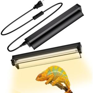 T5 UVB Reptile Lighting Fixture, UVB Light for Reptiles, 39W 5.0 UVB Lighting Combo Kit for Desert & Tropical Reptiles (Lizard, Bearded Dragon, Tortoise), 34INCH