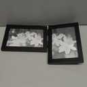 Janreefan Double Vertical & Horizontal 4X6 Picture Frames Hinged Folding Photo Frames in Black for Wall Hanging or Tabletop Standing, Made of Pine Wood with Real Glass P-S46H64-HEI