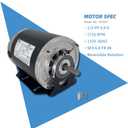 GF2034 Blower Motor 1/3HP 115V 60Hz 1725RPM 48FR Replaces Packard 45013 Ao smith/Century 316P169, NBK20598 EMERSON 8100, GE BF4706, Universal 805, Baldor RSP2442, Carrier HC41DE114, Belt Drive Leungoo