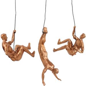 Large Set of 3 Climbing Men Wall Art Decor Sculpture,Nordic Modern Simplicity Decorative Wall Art, Climbing Man Sculptures,Home & Office Climber Gifts