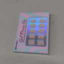 BTArtbox Press On Nails Short - Glue on Nails Square, Soft Gel Light Weight Fake Nails with Glue, Reusable Semi-Transparent Stick On Nails in 15 Sizes, Hot Cocoa
