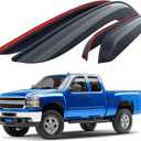 Goodyear Shatterproof Window Deflectors for Trucks Chevrolet Silverado/GMC Sierra 2007-2013 Extended Cab, Tape-on Rain Guards, Window Visors, Vent Deflector Visor, Truck Accessories, 4pcs-GY003256LP