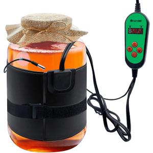 Upgraded Premium Kombucha Heating Wrap, Digital Temperature Control, Timing Function, Fits 1 to 3 Gallon Fermenter Vessels