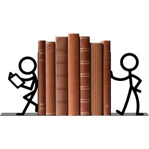 Metal Bookends People Bookends Decorative Cute Book Ends for Shelves Bookshelf Home Office Desk Reading Decor Bookshelf Decor for Book Lovers Gift