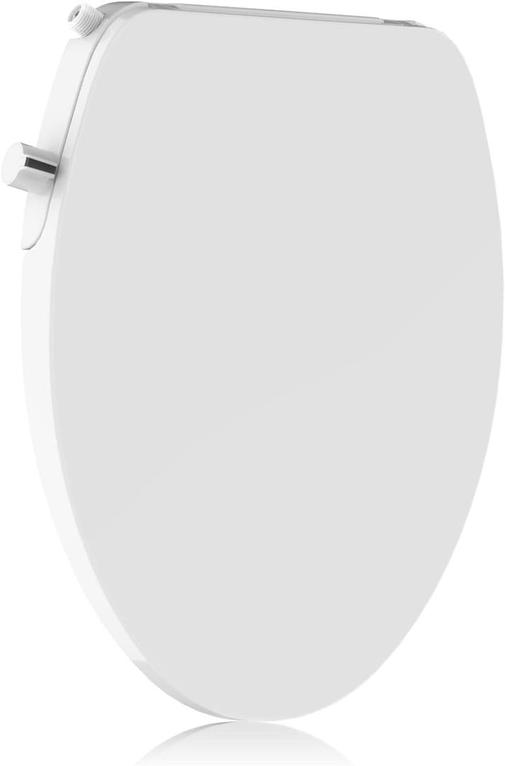 Bidet Seat for Toilet Elongated Non Electric, Dual Nozzle Bidet Toilet Seat with Adjustable Water Pressure, Easy Install PP Toilet Seat for Personal Hygiene and Bathroom Upgrade
