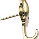 Pack of 20 Zinc Alloy Flower Shape Push Pin Hangers Hook Pin Wall Hooks (Gold)