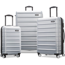 Samsonite Omni 2 Hardside Expandable Luggage with Spinner Wheels, 3-Piece Set (19/24/28), Artic Silver