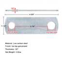 6 Pack Trailer Sandwich Plate for Brake Line Mounting and Trailer Frame Reinforcement, Hot-Dip Galvanized Steel