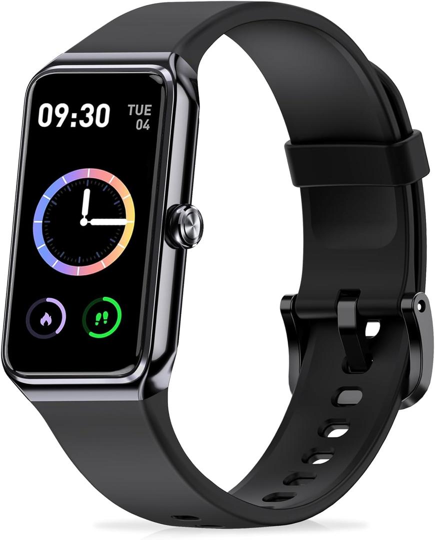 Fitness Tracker with 24/7 Heart Rate,Blood Pressure Sleep Tracking,104 Sports Modes Calories Smart Watch,IP68 Waterproof Step Counter Activity Trackers Pedometer for Android&iPhone Women Men (Black)