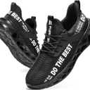 Furuian Steel Toe Sneakers for Men Women Lightweight Safety Shoes Comfortable Puncture Proof Slip On Indestructible Work Shoes (Black)