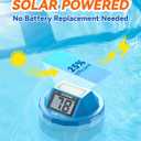 Digital Pool Thermometer, 2026 Upgraded Solar Powered Floating Water Thermometer, Dual-Sided Large LCD Display, Easy Read, IPX8 Waterproof for Swimming Pools, Hot Tubs, Spas and Ice Baths