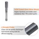 HARFINGTON M11x0.5 Metric Thread Tap 6542 Cobalt High-Speed Steel TiCN Coated Plug Tap Right Hand Straight Flutes Screw Threading Hand Tap
