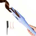 Auto Hair Curler, Automatic Curling Iron with 4 Temperature Settings, 30s Fast Heat, Anti-Tangle & Anti-Scald, 60min Auto Shut-Off, Portable, Easy-to-Use, Purple