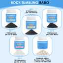 Rock Tumbler Grit and Ceramic Tumbling Media 4 Pounds, Polish Up to 25 lbs. of Rocks, 4-Step Polish Refill Media Kit, Compatible with All Rock Tumblers, Essential Polishing Kit for Adults