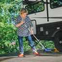 Camco Adjustable Broom and Dustpan - Portable & Compact Full Size Broom - Adjusts from 24-52 Inches, Ideal for RV, Marine, and Home Use (43623-A)