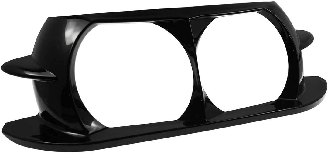 HDBUBALUS Motorcycle Headlight Trim Ring Cover Dual Headlamp Bezel Fit for Harley Road Glide 2015-2023 Vivid Black