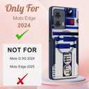 for Moto Edge 2024 Case - Compatible with MagSafe Women Girls Boys Cute Magnetic Protective Phone Cover Cool Blue Unique Heavy Duty Shockproof Design for Motorola Moto Edge 2024 Cases