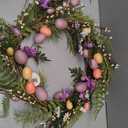 National Tree Company 22 in. Pink Eggs, Flowers and Ferns Easter Wreath, Artificial Spring Wreath with Pink & Pastel Easter Eggs, Indoor or Covered Outdoor Décor