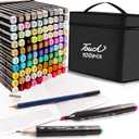ELEAZAR 100 Color Alcohol Based Dual Tip Markers Set, Permanent Sketch Markers for Kids, Adults Coloring and Artist Illustration (102)