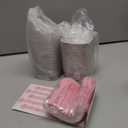 60 Pack Mini Cake Pans with Lids Mini Aluminum Pans, Disposable Loaf Pans Cupcake Liners with Lids for Pudding, Souffle, Party, Wedding(Pink, 5 oz)