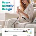 Travel Essentials 4-in-2 Multi Charging Cable with iWatch Charger, 2Pack 5FT Nylon Charging Cords, USB C/USB A Phone Charger Cord for iPhone 17-5, iPad, Galaxy S25-S21, Cruise/Car/Home Use