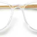 VISOONE Anti Slip TR90 Blue Light Blocking Glasses Size M Eyewear Frame with Anti Glare Eye Protection for Women GaeL (Clear)