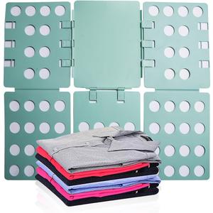 GYE T Shirt Folding Board T Shirt Clothes Folder Laundry Organizer Durable Tool Plastic Easy and Fast Folding Board for Kid Children and Adult to Fold Clothes (Green)