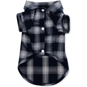 Koneseve Dog Shirt, Pet Plaid Clothes Shirt T-Shirt, Sweater Bottoming Shirt for Small Dog Cat Puppy Grid Adorable Wearing Stylish Cozy Halloween,Christmas Costumes (Blue;3XL) (3XL-(26~38lb)-Chest~26.8")