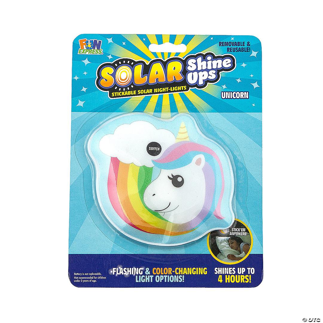 Unicorn Power Solar Shine Ups Night Light, Pack of 2