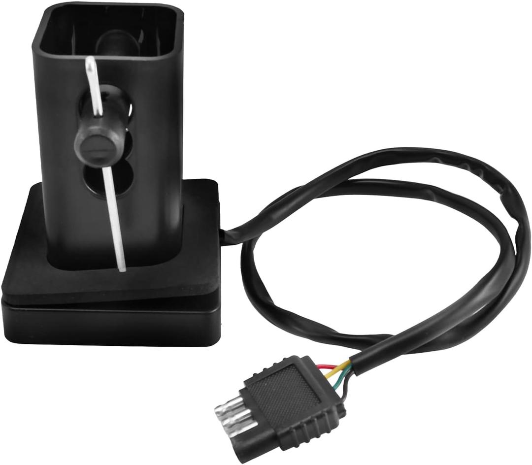 Luejnbogty 2 Inch Trailer Truck Hitch Towing Receiver Cover Smoked Lens 15 LED Brake Light, black, 286440