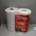 Brawny Tear-A-Square 3-Ply Paper Towels, 12 XL Family Rolls = 30 Regular Rolls, Strong, Absorbent, and Durable with 3 Sheet Sizes (Quarter, Half, Full)