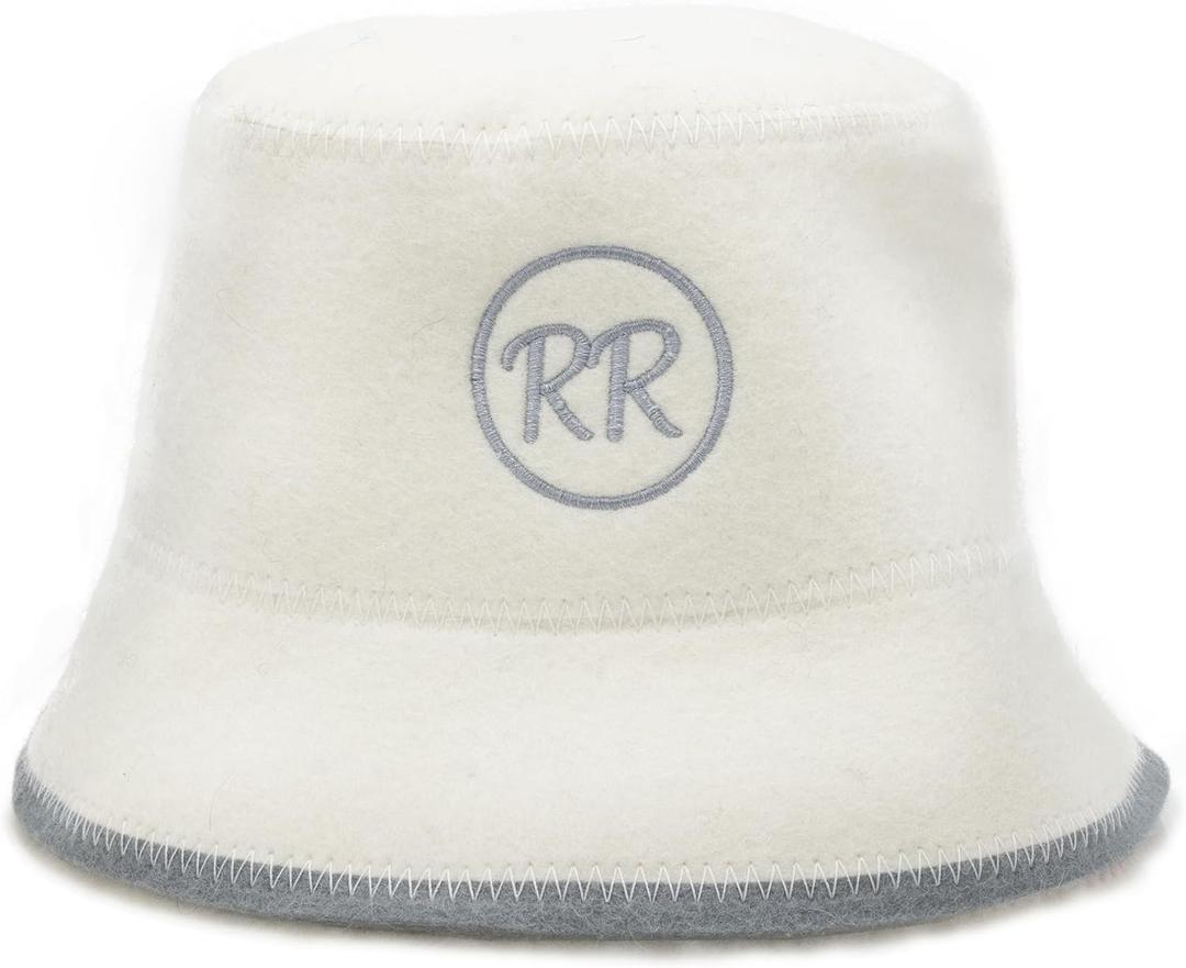 Wool Sauna Hat for Men & Women - Comfortable, Adjustable Fit with Thick 3mm Wool and Anti-Itch Cotton Sweatband, Protects Overheating & Hair Damage | For Steam, Infrared or Dry Saunas, Cold Plunge (Cream)