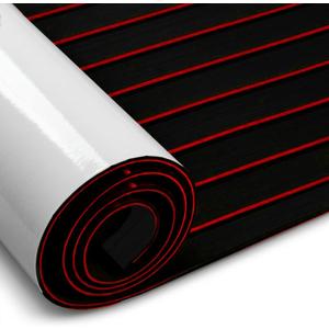 Fullfire EVA Foam Boat Flooring, Faux Teak Marine Boat Decking Sheet with Self-Adhesive Deck Carpet for Bass Boat Jon Boat Pontoon RV Kayak Floor 94" x 47"/35"/15"