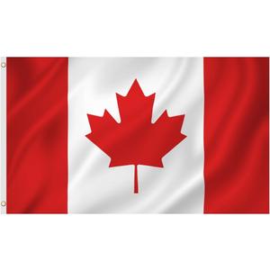 Second Ave Canada Flag 5ft X 3ft Large with Brass Eyelets Canadian National Sports Party Celebration Banner Flag