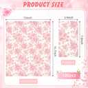 100 Floral Guest Napkins Pink and White Toile Disposable Paper Napkins Decorative Flower Bathroom Hand Towels for Bridal Baby Shower Tea Party Birthday Party Supplies
