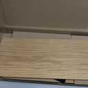 White Oak Wood Desk Shelf for Top of Desk 44 Inch Length Wood Monitor Riser with Middle Shelf