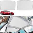 Roof Sunshades for Tesla Model 3, Upgraded Sunroof Shade Sunshade Roof Sun Shade for Tesla Model 3 Accessories 2017-2020 (Ice White)