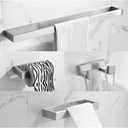 Brushed Bathroom Hardware Accessories Set 4 Pieces Brushed Nickel Towel Bar Set, 23.6 Inch Towel Rack Set SUS304 Stainless Steel Bathroom Set,Wall Mounted